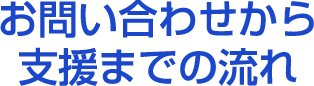 お問い合わせから支援までの流れ